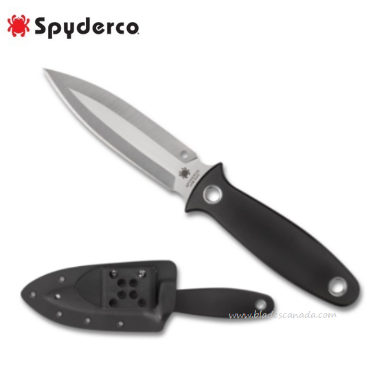 Spyderco Nightstick Dagger Fixed Blade Knife, S30V, G10 Black, FB47GP - Click Image to Close