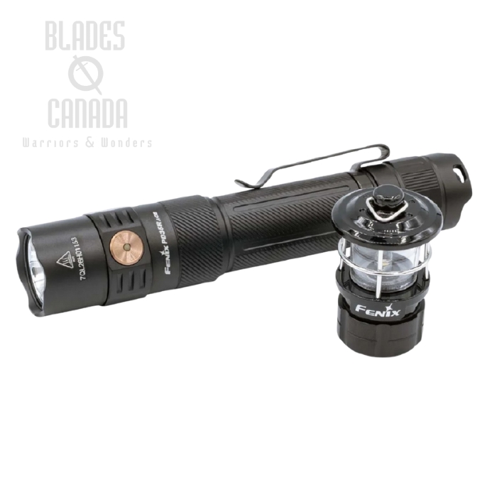 Fenix PD35R ACE Rechargeable Tactical Flashlight + CL01 Mini Lantern, Black - 2000 Lumens