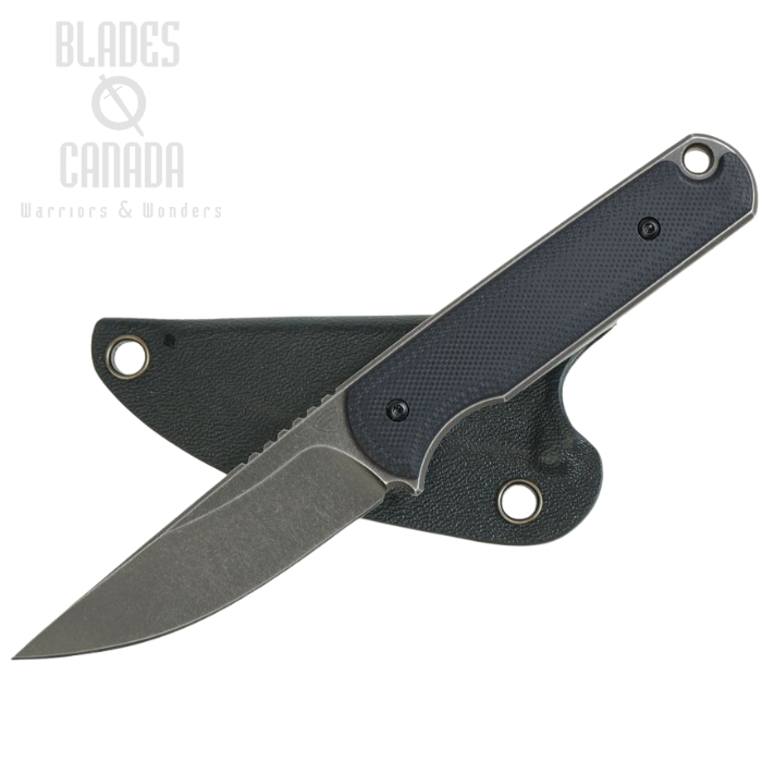 Ferrum Forge Lackey Fixed Blade Knife, D2 Steel, G10 Black, FF001
