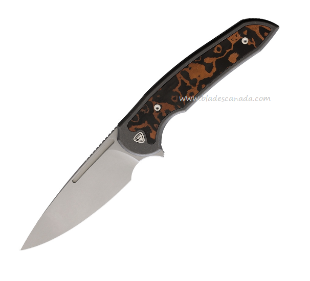 Ferrum Forge Stinger Flipper Framelock Knife, Nitro V SW, Titaniu,/Copper, FF005TIUCCF