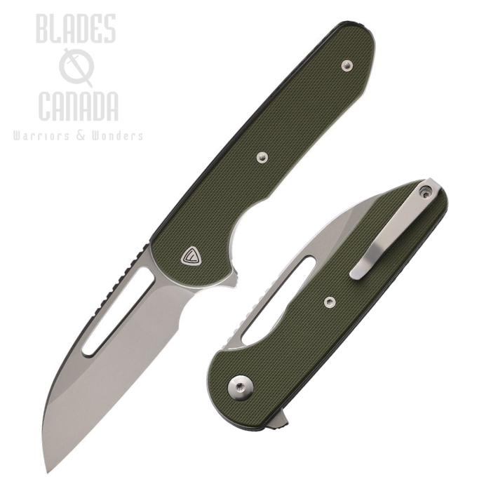 Ferrum Forge Prolix Flipper Folding Knife, Nitro V, G10 Green, FF006G
