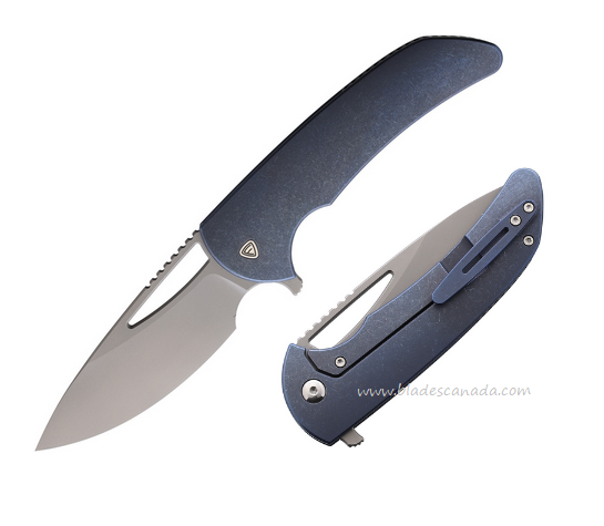 Ferrum Forge Archbishop 3.0 Flipper Framelock Knife, CPM 20CV SW, Titanium Blue SW, FF007B