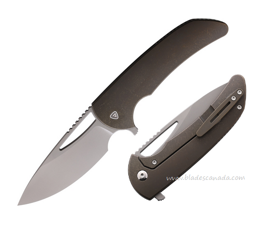 Ferrum Forge Archbishop 3.0 Flipper Framelock Knife, CPM 20CV SW, Titanium Bronze SW, FF007Z