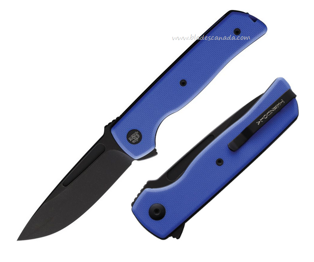 Terzuola ATCF Lite Flipper Folding Knife, Nitro-V Black, G10 Blue, FF010LB