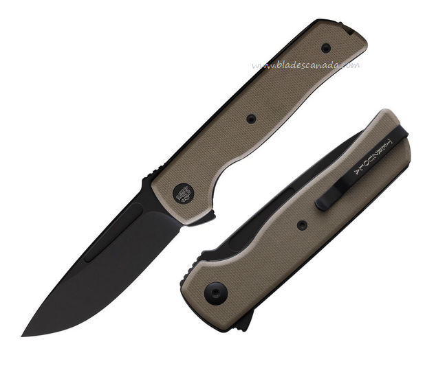 Terzuola ATCF Lite Flipper Folding Knife, Nitro-V Black, G10 Tan, FF010TB