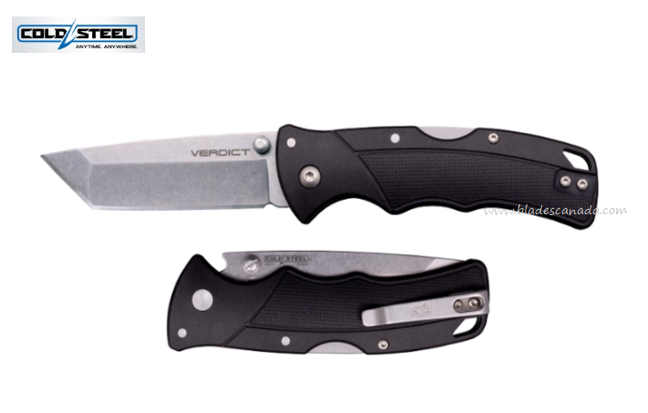 Cold Steel Verdict Folding Knife, 4116SS Tanto, GFN Black, FL-C3TSS - Click Image to Close