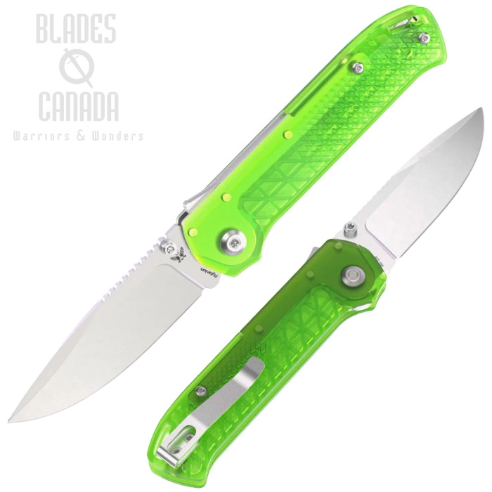 Flytanium Arcade Lite Shark Lock Folding Knife, AUS-10A SW, Polycarbonate Green, FLY-1395GS