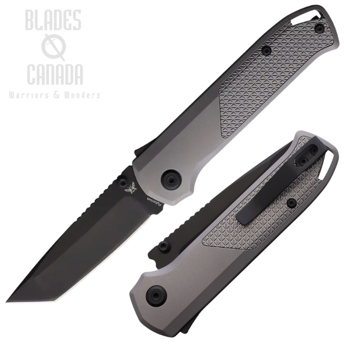 Flytanium Arcade Pro Shark Lock Folding Knife, CPM 20CV Black, Titanium Gray Textured, FLY1396B