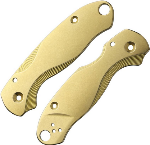 Flytanium Spyderco Paramilitary 3 Scales, Lotus Bronze Construction, 1014