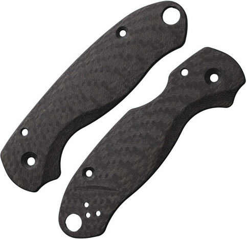 Flytanium Spyderco Paramilitary 3 Scales, Lotus Basketweave Carbon Fiber, 1017