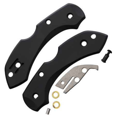 Flytanium Spyderco Dragonfly Scales Kit, Titanium Black, 1185BK