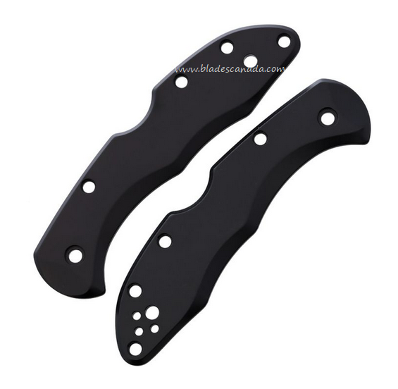 Flytanium Spyderco Delica Scales, Titanium Black, FLY589BK