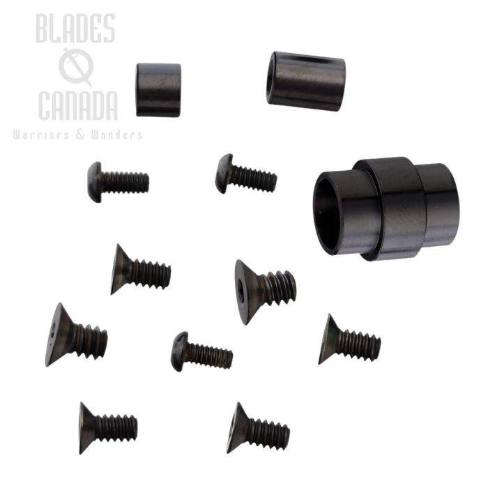 (image for) Flytanium Hardware Kit for Spyderco Para Military 2, Titanium Black, FLY-0601BK