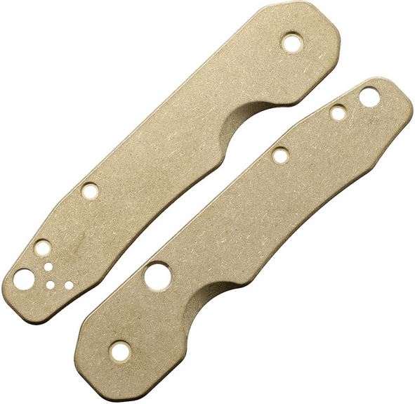 Flytanium Co. Spyderco Smock Handle Scales, Brass, FLY740