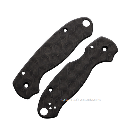 Flytanium Spyderco Paramilitary 3 Scales, Raindrop Carbon Fiber, FLY967