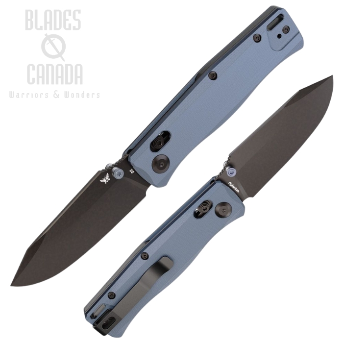 Flytanium BEEF Crossbar Lock Folding Knife, D2 Black, G10 Slate Blue, FLY1386SBB