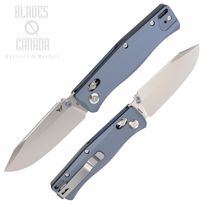 Flytanium BEEF Crossbar Lock Folding Knife, D2 Stonewash, G10 Slate Blue, FLY1386SBS