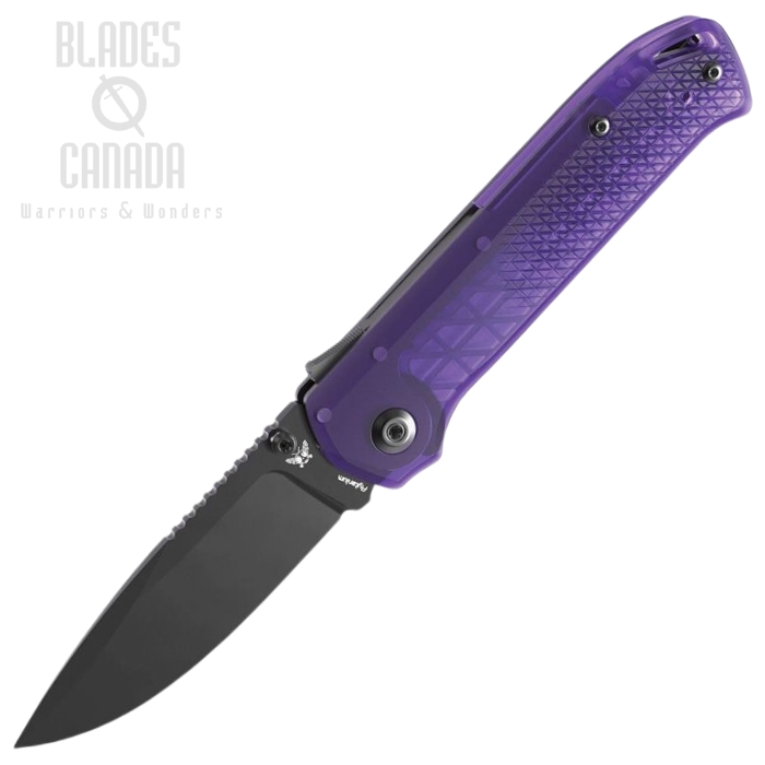 Flytanium Arcade Lite Shark Lock Folding Knife, AUS-10A Black, Polycarbonate Atomic Purple, FLY-1395PB