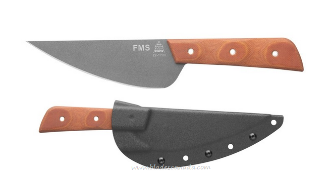 TOPS Frog Market Special Fixed Blade Knife, 1095, Micarta Tan, FMS5-02