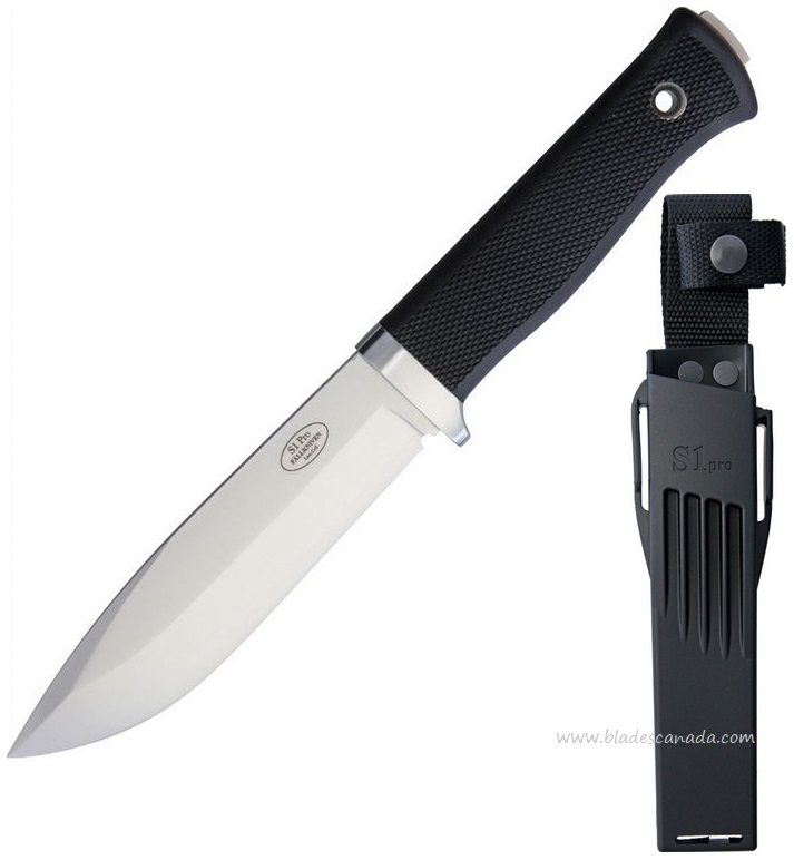 Fallkniven Fixed Blade Knife, Laminate Cobalt, Zytel Sheath, FNS1PRO10