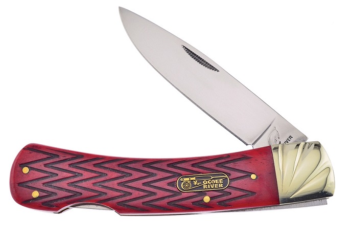 Frost Cutlery Lockback Folding Knife, Red Jigged Bone, FOC557RJB - Click Image to Close