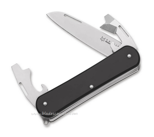 Fox Italy Vulpis Slipjoint Multitool Knife, N690, Aluminum Black, FX-VP130-3 BK