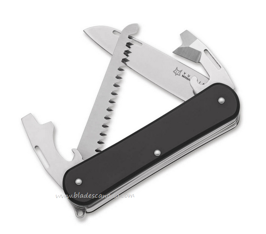 Fox Italy Vulpis Slipjoint Multitool Knife, N690, Aluminum Black, FX-VP130-S4 BK