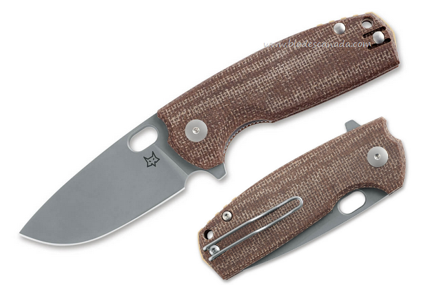 Fox Italy Core Flipper Folding Knife, Elmax Steel, Micarta Natural, 01FX986