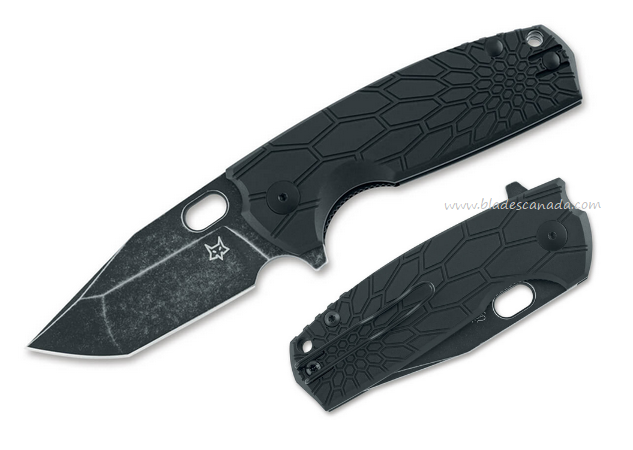 Fox Italy Core Flipper Folding Knife, N690 Black, FRN Black, 01FX987