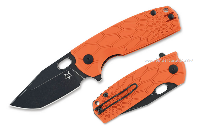 Fox Italy Core Flipper Folding Knife, N690 Black, FRN Orange, 01FX991