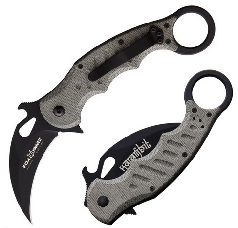 Fox Italy Karambit Folding Knife, Wave Opening, N690, Micarta Green, 479MI Fox Italy Karambit Folding Knife, Wave Opening, N690, Micarta Green, 479MI