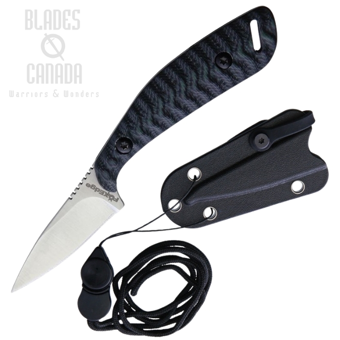 (image for) Fox Edge Neck Knife, Black/Blue G10, FE005