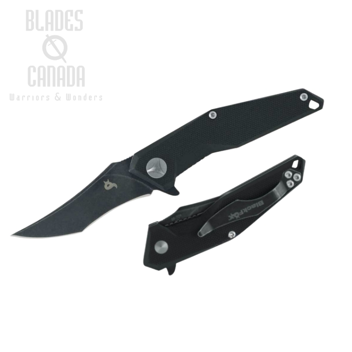 (image for) BlackFox Kravi Flipper Folding Knife, 440C Black, G10 Black, BF-729
