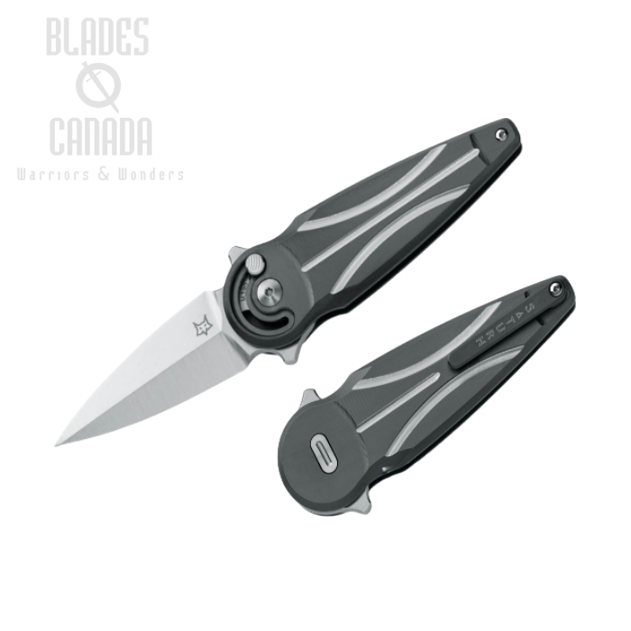 (image for) Fox Italy Saturn Flipper Folding Knife, M390, Titanium Black, FX-551 Ti
