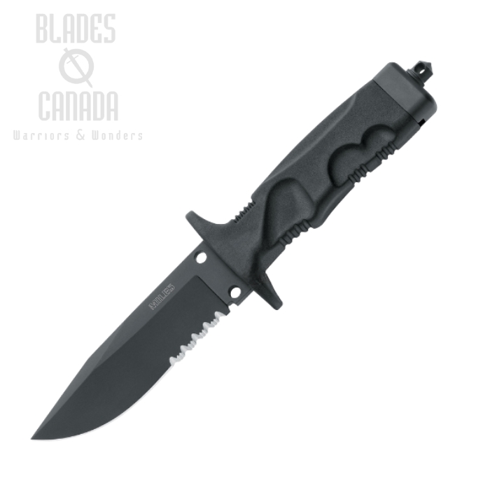 (image for) Fox Italy Miles Combat Trooper Fixed Blade Knife, N690 Black, FX-0171104