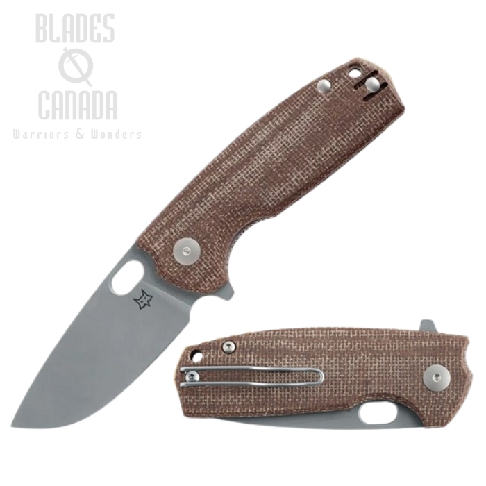 (image for) Fox Italy Core Flipper Folding Knife, Bohler N690 Steel, Micarta, FX-604 MBR
