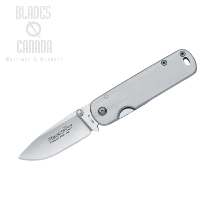 BlackFox Folding Knife, 440, Stainless Steel Handle, BF-79 (image for) BlackFox Folding Knife, 440, Stainless Steel Handle, BF-79
