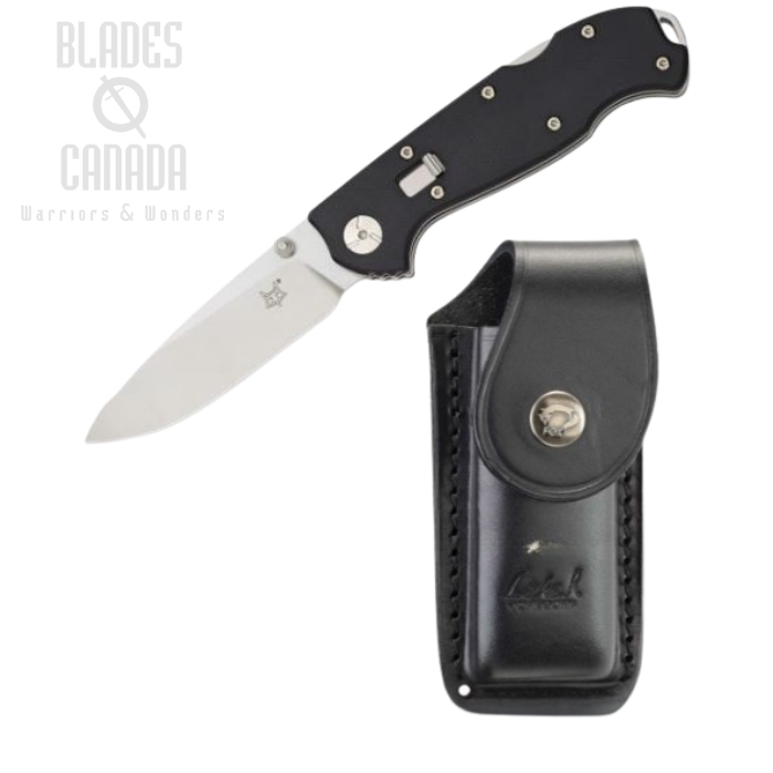 (image for) Fox Italy Ron Lake Design Folding Knife, N690Co, G10 Black, FX-RL01 G10