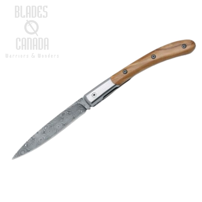 (image for) Fox Italy Elite Folding Knife, Damascus Blade, Olive Wood, 271DOL