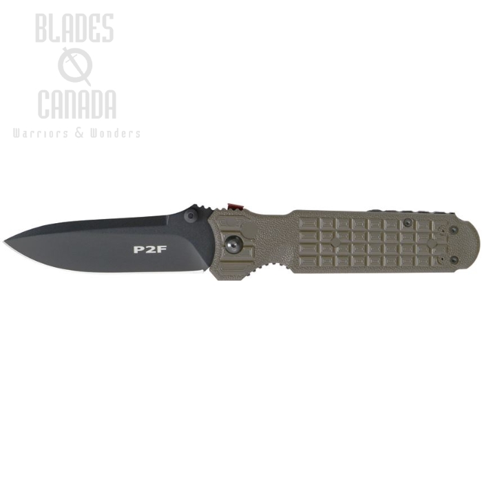 (image for) Fox Italy Predator Folding Knife, OD Brown Handle, FX-446 OD
