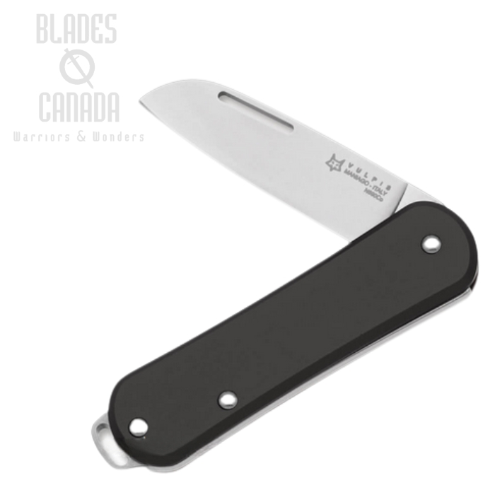 (image for) Fox Italy Vulpis Slipjoint Knife, N690, Aluminum Black, FX-VP108 BK
