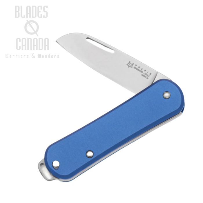 (image for) Fox Italy Vulpis Slipjoint Knife, N690, Aluminum Blue, FX-VP108 SB