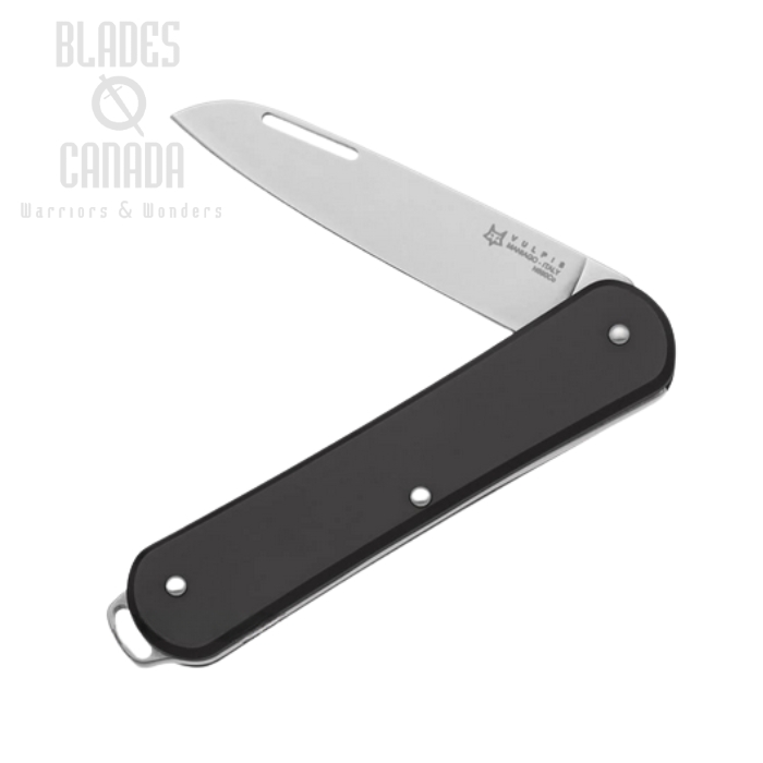 (image for) Fox Italy Vulpis Slipjoint Folding Knife, N690, Aluminum Black, FX-VP130 BK