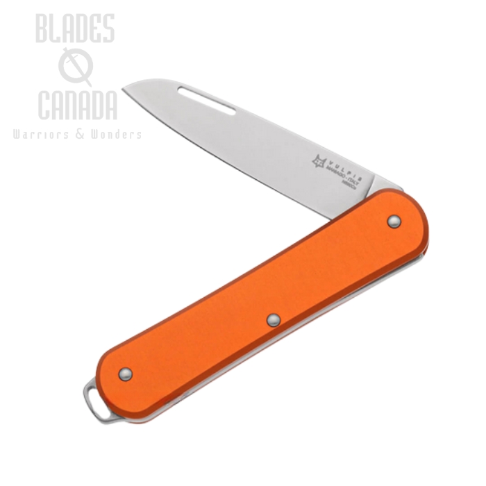 (image for) Fox Italy Vulpis Slipjoint Folding Knife, N690, Aluminum Orange, FX-VP130 OR