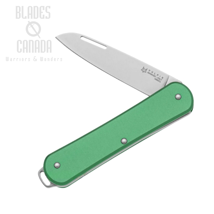 (image for) Fox Italy Vulpis Slipjoint Folding Knife, N690, Aluminum Green, FX-VP130 OD
