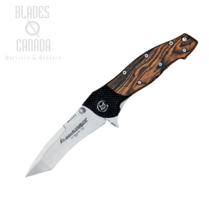 (image for) Fox Italy Elishwitz Flipper Folding Knife, 440C, Bocote Wood, FX-459B