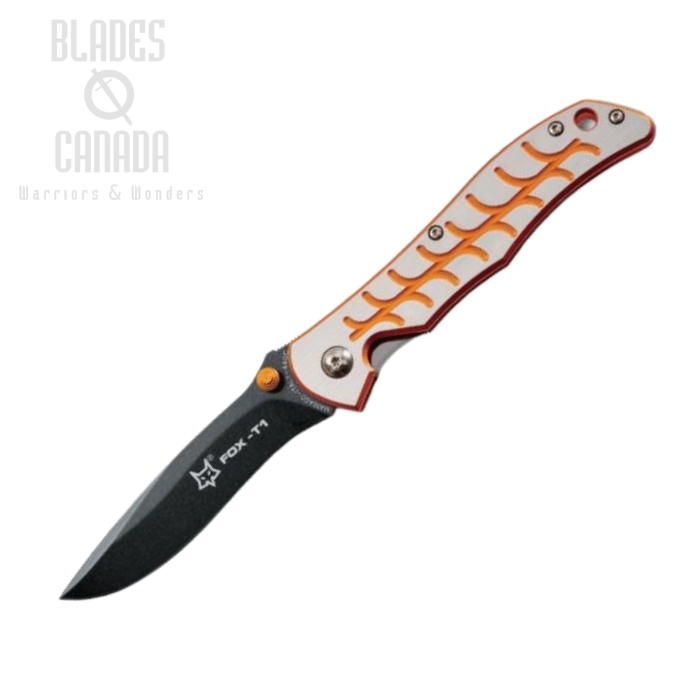 Fox Terzuola Folding Knife, 440C, Aluminum Orange, T1/1ORANGE (image for) Fox Terzuola Folding Knife, 440C, Aluminum Orange, T1/1ORANGE