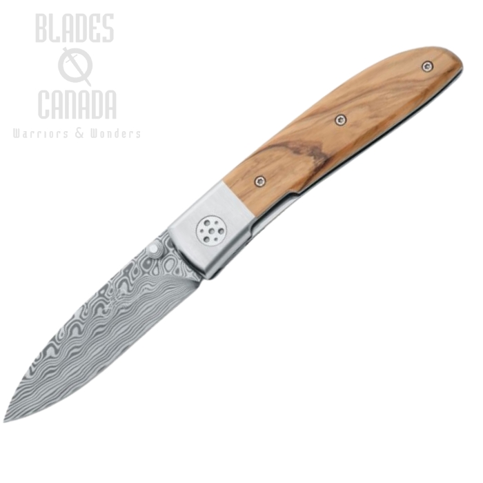 (image for) Fox Italy Elite Folding Knife, Damascus Blade, Olive Wood, 273 DOL