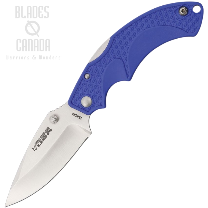 (image for) Fox USA Forza Folding Knife, 154CM Sheepsfoot, FRN Blue, FKU-AMI-CPBLU