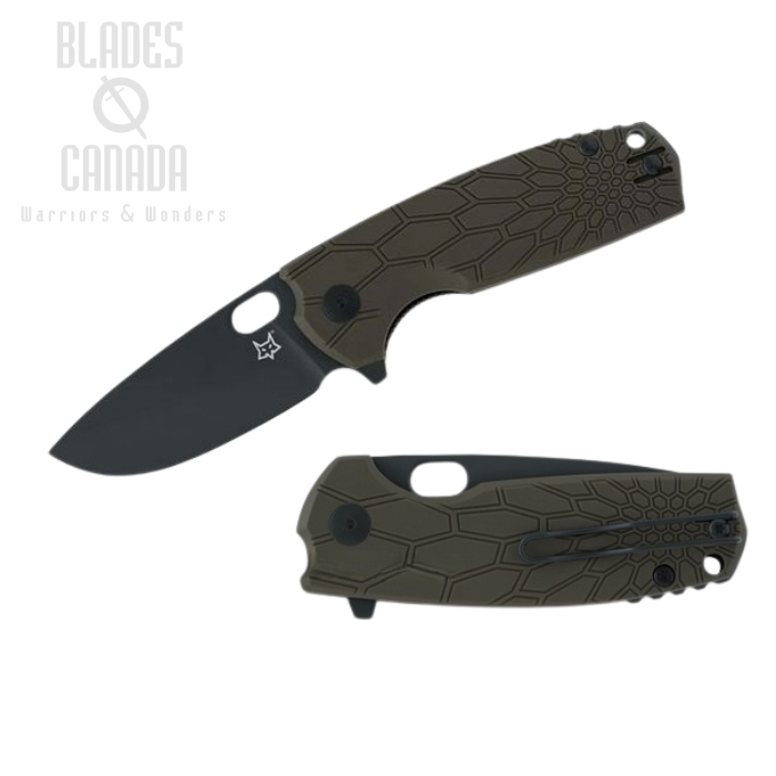 (image for) Fox Italy Core Flipper Folding Knife, N690, FRN Olive, FX-604 OD